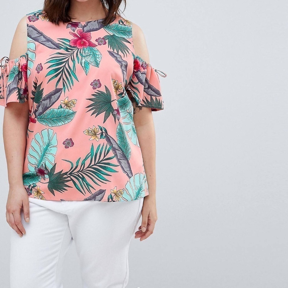 Asos Curve Junarose cold shoulder top 16